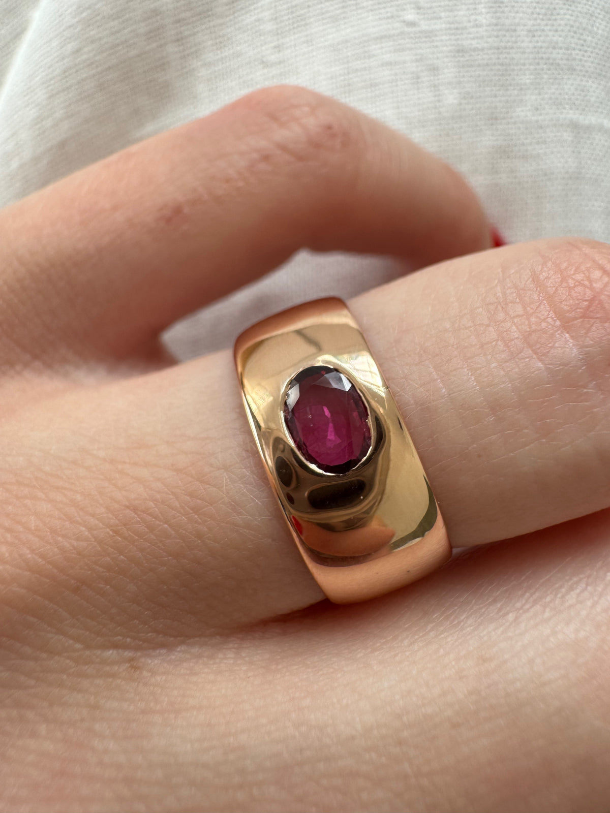 Ruby and Rose Gold Ruby Vintage Cigar Band