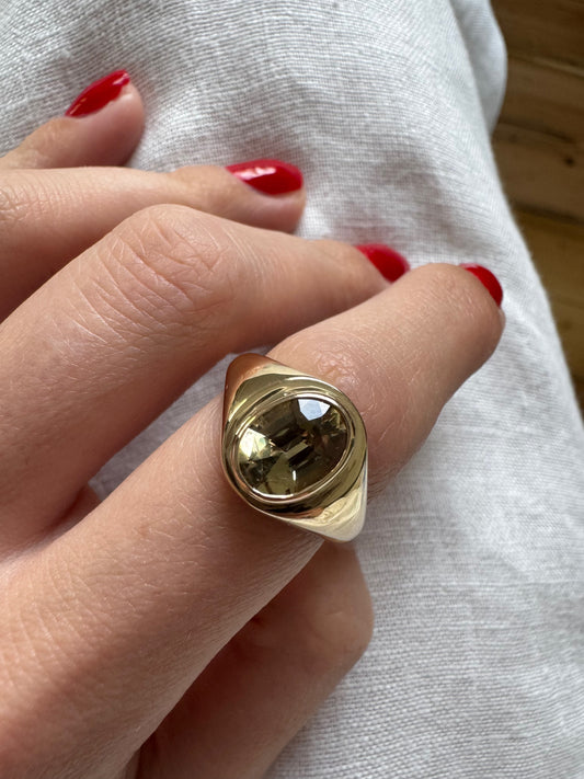 Mega Gold Zultanite Signet Ring 1998