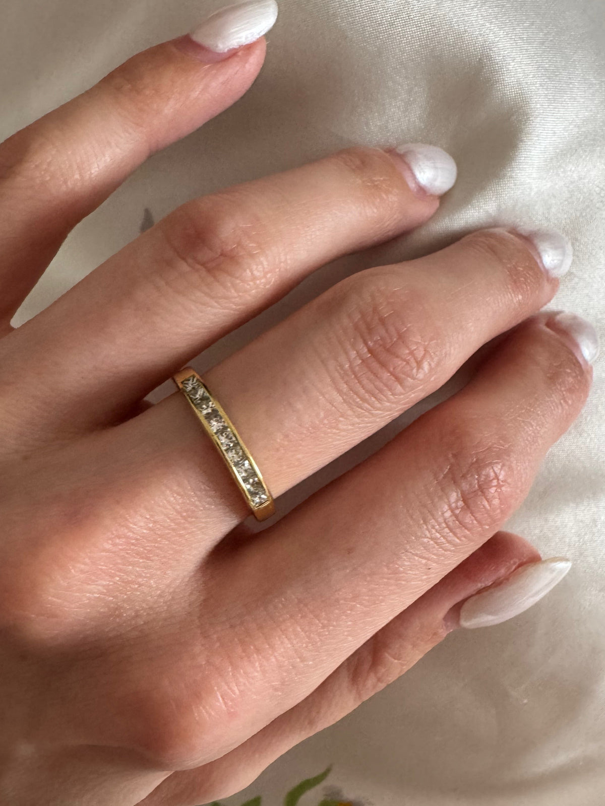 18k Gold Princess-Cut Diamond Half Eternity Ring