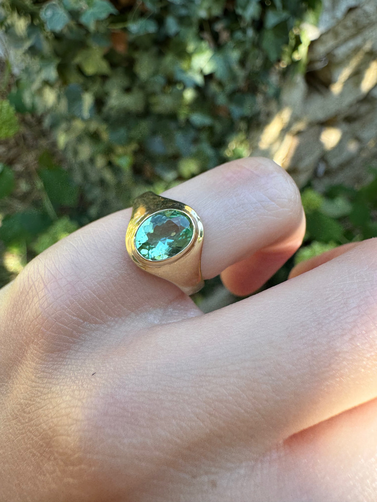 Chunky Modern Oval Signet