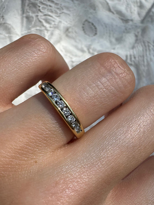 18k Gold Diamond Half Eternity Ring