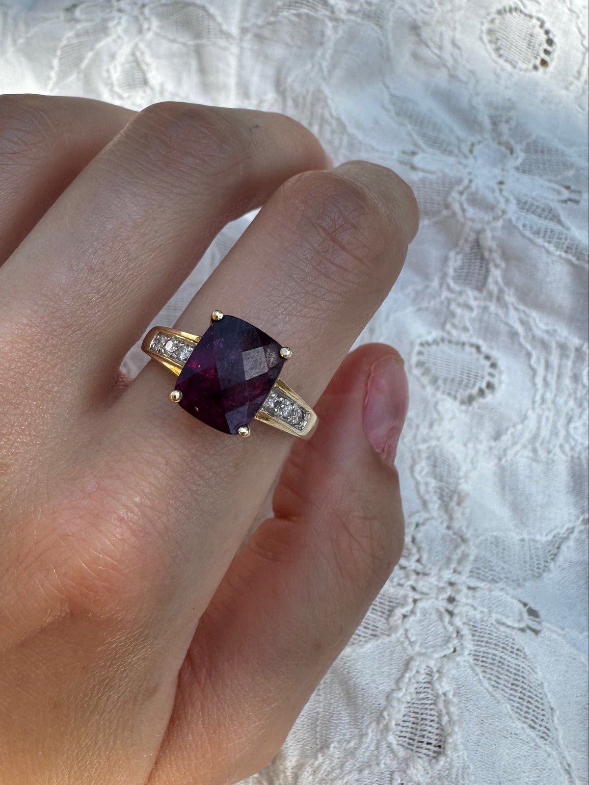 Very Berry Rubellite Tourmaline 14k Gold Cocktail Ring